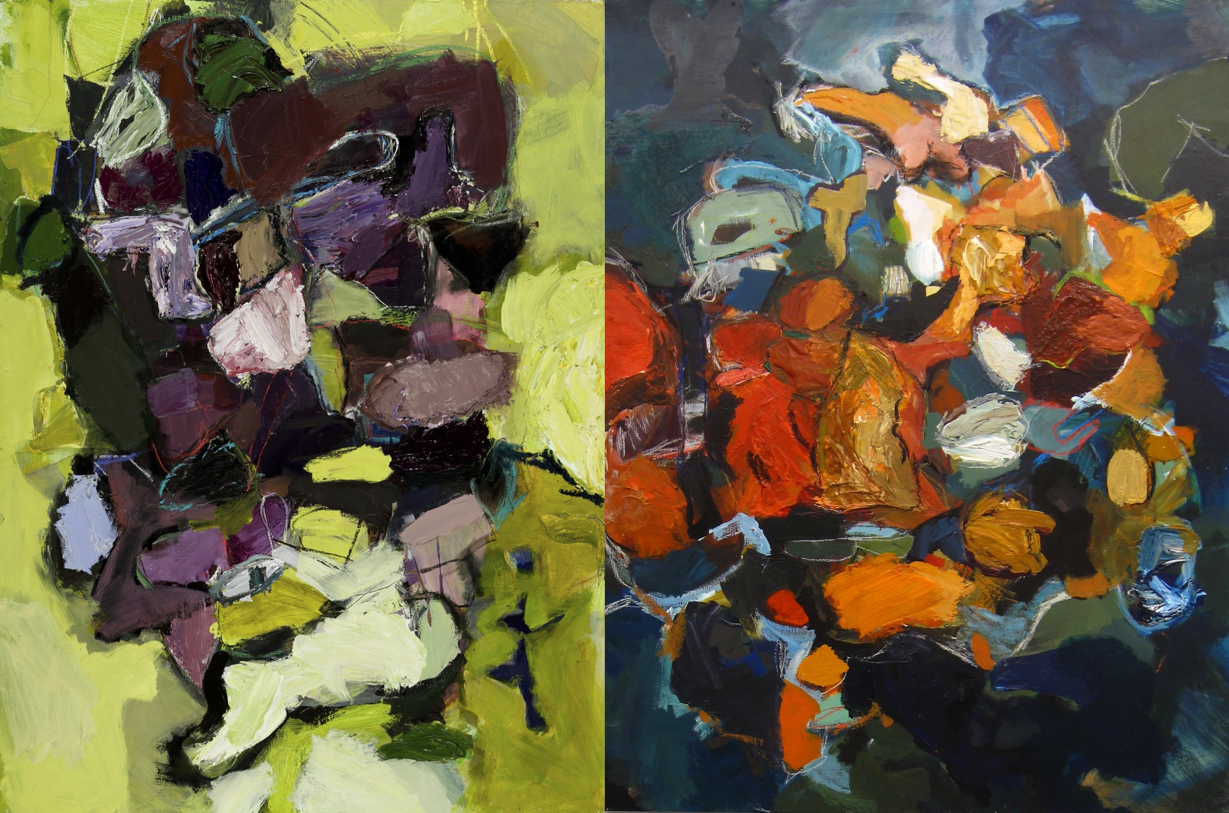 Diptych of A Destra o Sinistra and Tornare by Jamie Davis