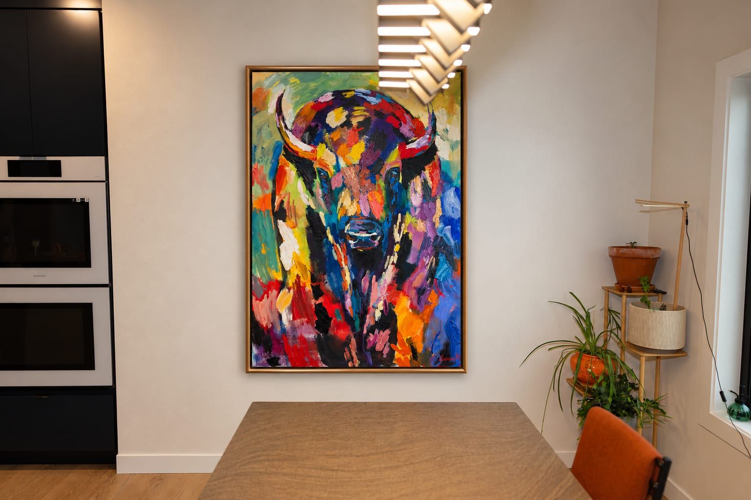 AI-generated mockup of Resilience in a frame in a kitchen, not a real room